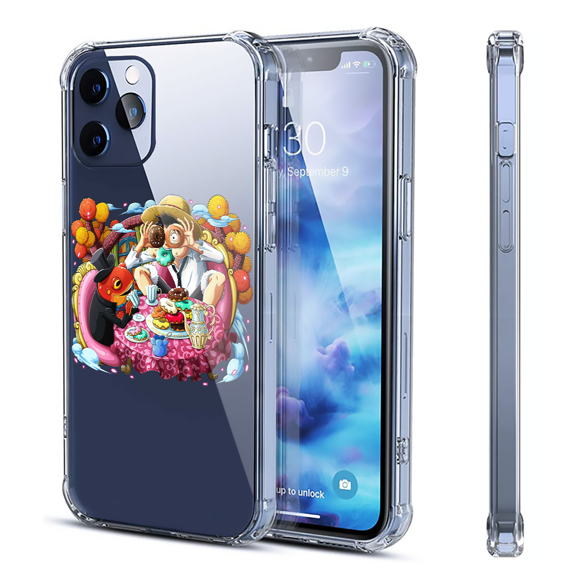 （画像用） ワンピース モンキー・D・ルフィ ONE PIECE Monkey D. Luffy 【iPhone 12シリーズ対応】透明スマホケース（クリアソフトケース）